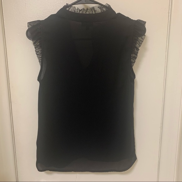 COPY - Black Lace Collar and Sleeve Blouse - Picture 5 of 6